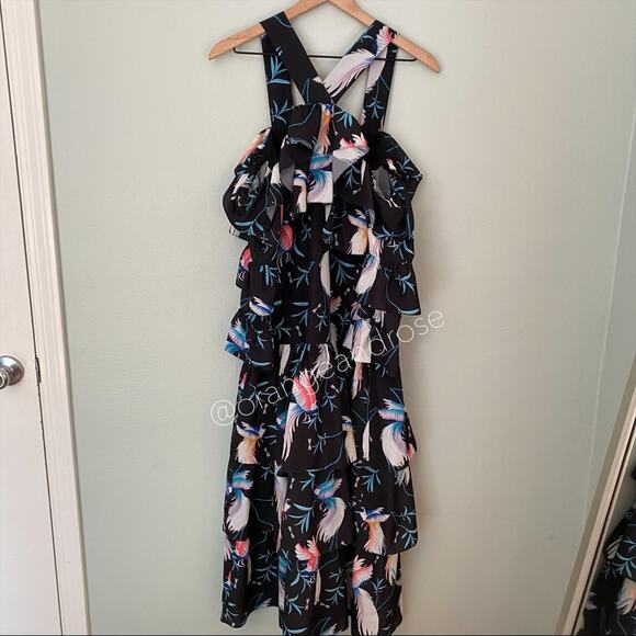 Borgo De Nor Sandra Tiered Bird Midi Dress 6 - Picture 16 of 16